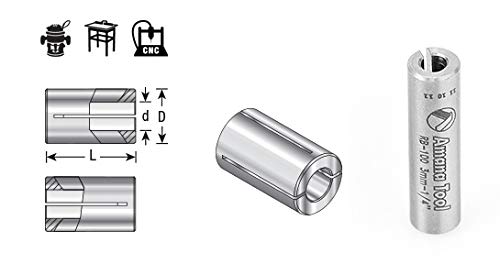 Amana Tool RB-110 High Precision Steel Router Collet Reducer 10mm OD x 8mm ID | Compatible with CNC Machines & Woodworking Tools | Perfect for Precision Routing & Engraving Projects