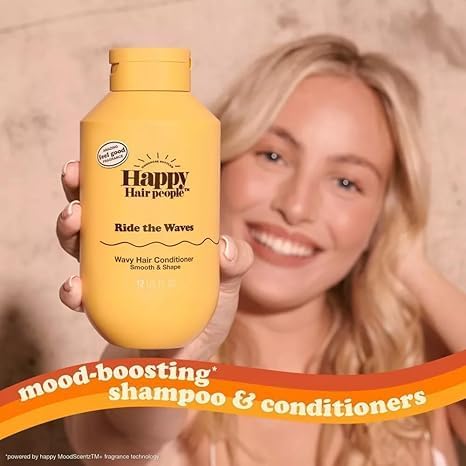 Happy Hair People Ride The Waves Conditioner - 12 fl oz for Curly & Wavy Hair | Gentle Makeup Removal Pads | Hydrating Hair Care & Skin Cleansing for Daily Beauty Routine