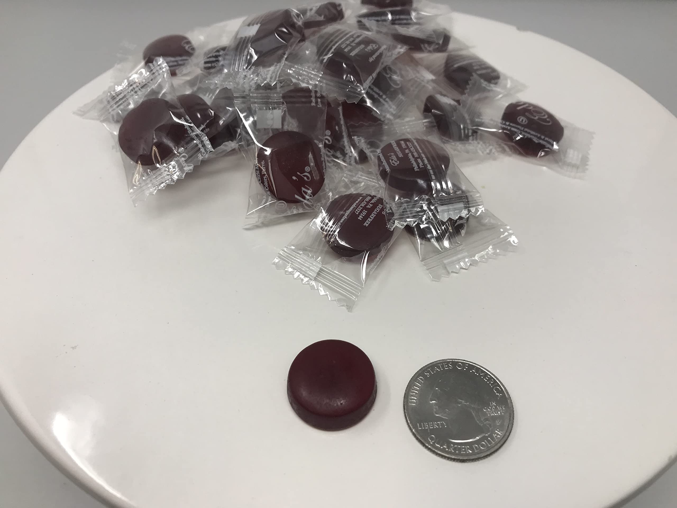 Sugar Free Cherry Hard Candy - 2 Pound Bulk Bag | Low Calorie Keto-Friendly Sweets for Parties, Gifts & Healthy Snacking