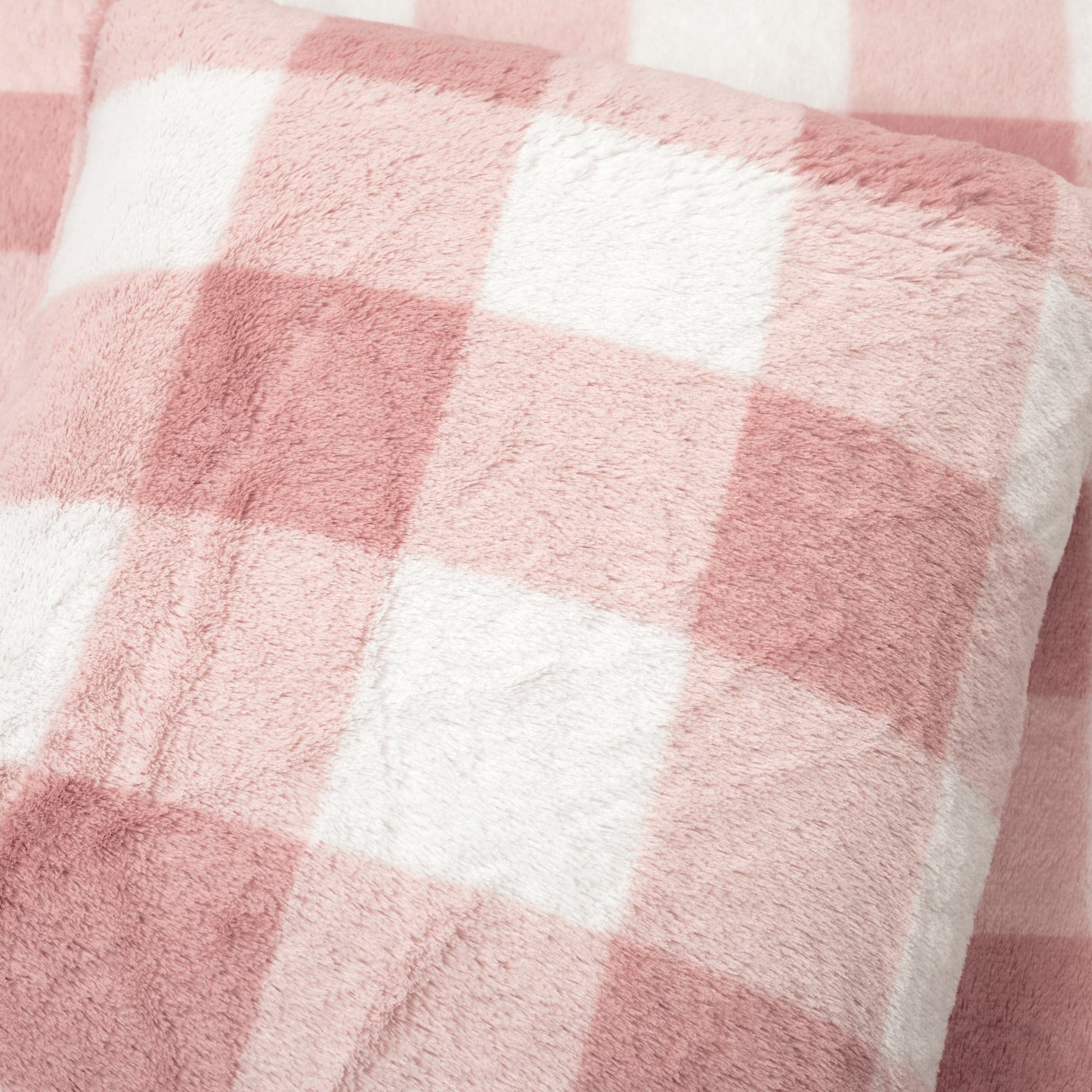 Plaid Ultra Soft Faux Fur All Season Comforter Set - Queen Size Bedding with Pillow Shams - Cozy Winter & Lightweight Summer Comforter for Bedroom, Guest Room, Dorm