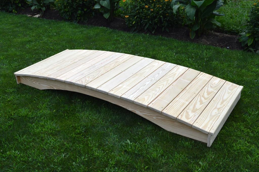 Natural Cedar Wood Garden Bridge - Handcrafted Outdoor Footbridge for Gardens, Pathways & Landscaping | Perfect for Backyard, Pond, Creek & Japanese Zen Garden Decor