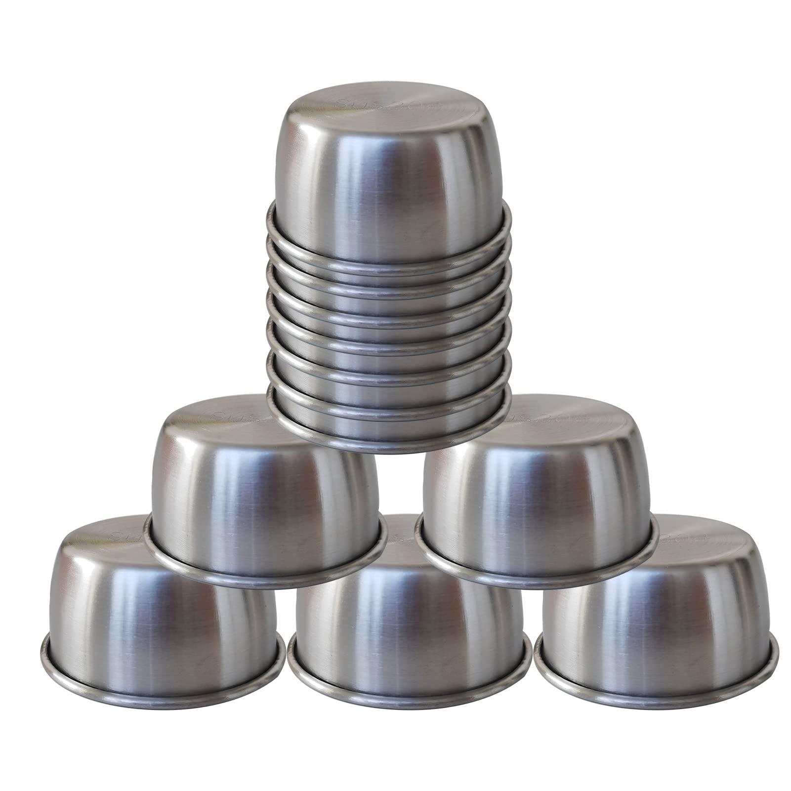 Stainless Steel Mini Sauce Cups - 12 Pack 50ml for Home, Party & Restaurants