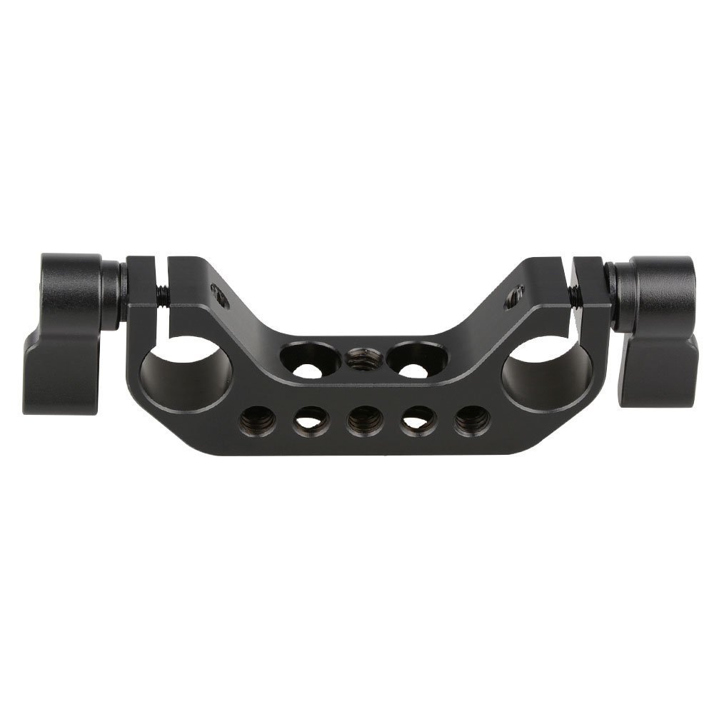 CAMVATE 15mm DSLR Camera Rod Clamp - Heavy Duty Aluminum Alloy Clamp for DSLR Rig, Cage & Baseplate (Black) - Perfect for Film Making, Vlogging & Photography Accessories