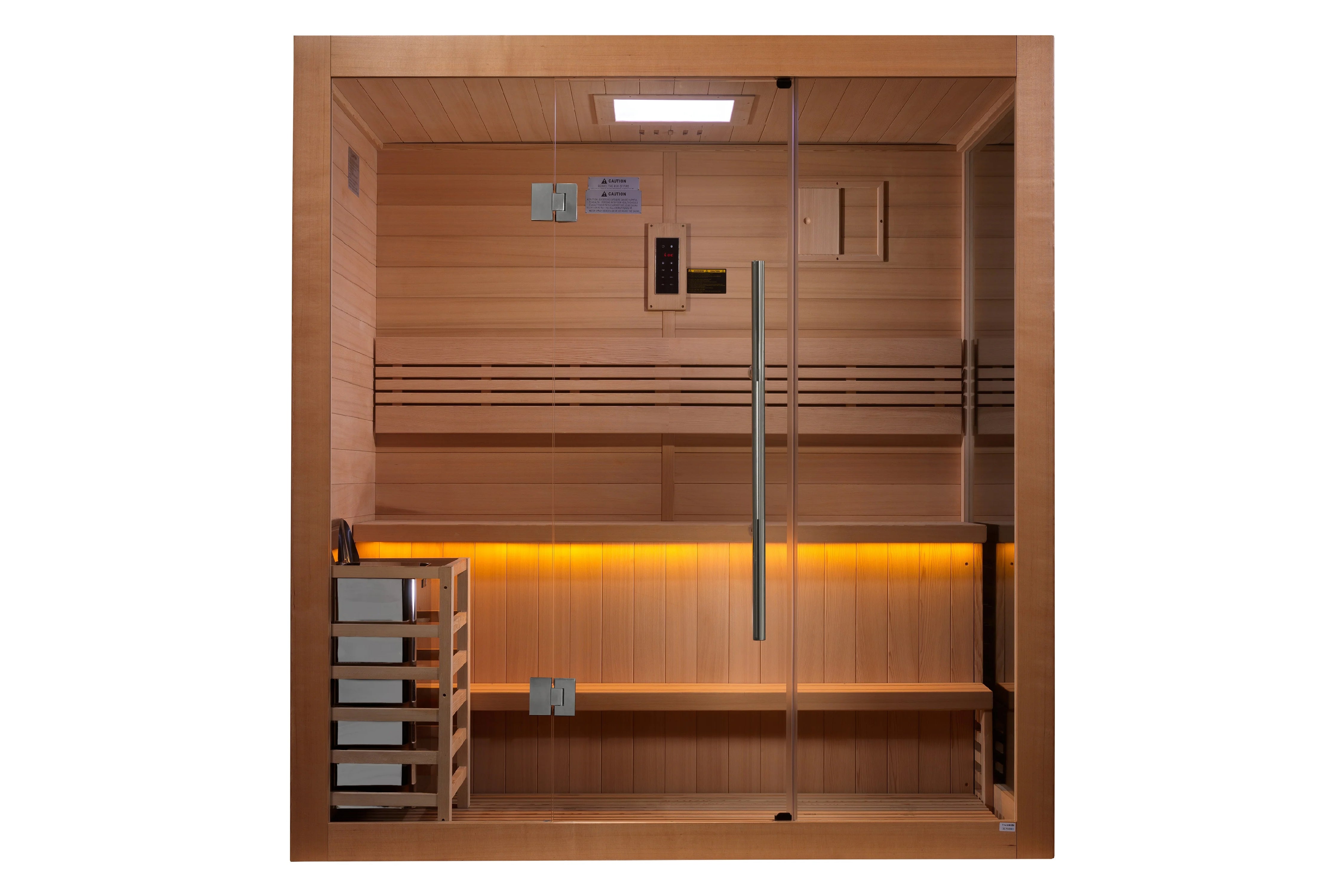 Golden Designs Forssa Edition 3-4 Person Traditional Sauna for Indoor & Outdoor Use - Perfect for Home Relaxation, Spa Therapy and Backyard Wellness Retreats