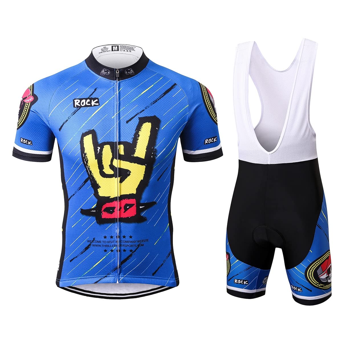 Men's Mountain Bike Short Sleeve Cycling Jersey - Breathable & Quick-Dry for Outdoor Sports & Rock Music Riders | Perfect for Trail Riding & Cycling Adventures