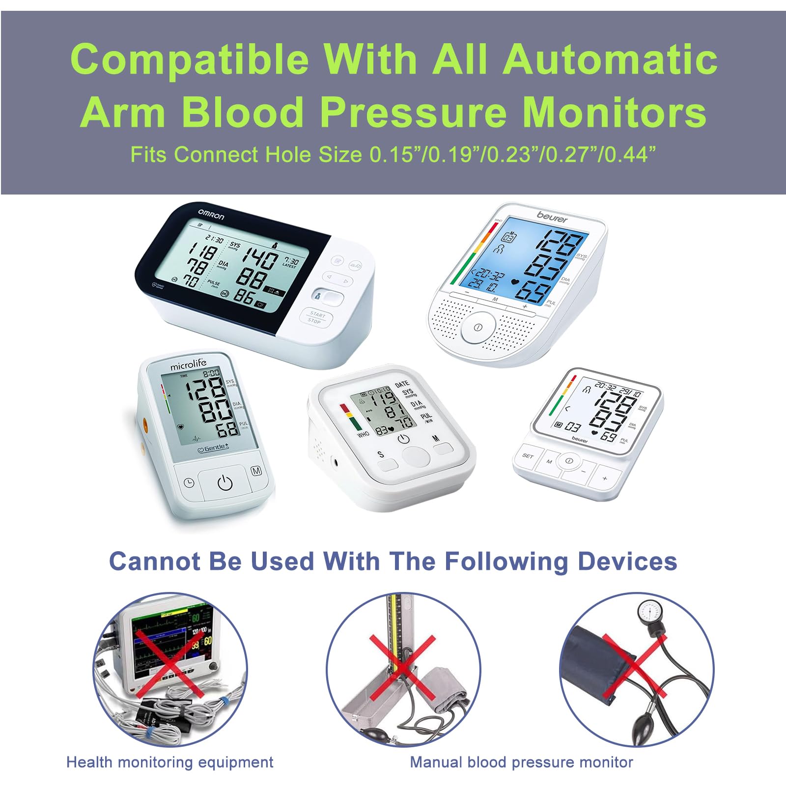 Omron BP Monitor Replacement XL Cuff 22-52cm - Adjustable Extra Large Blood Pressure Cuff with 4 Universal Interfaces | Compatible with Omron Blood Pressure Monitors | Ideal for Big Arms & Home Health Monitoring