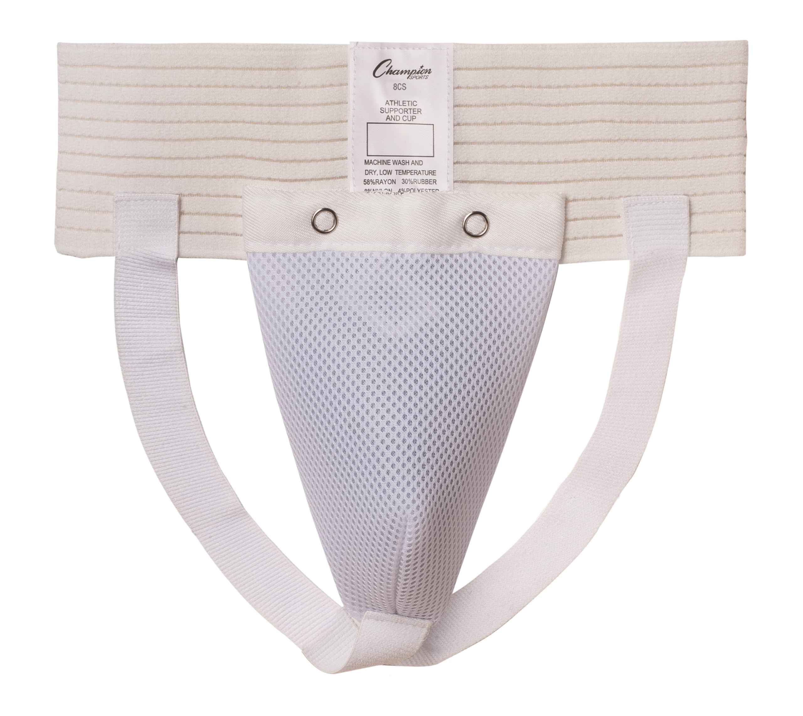 Champion Sports Men's Athletic Supporter & Protective Cup - Comfortable Jockstrap for Sports, Gym, Running & Workout Support