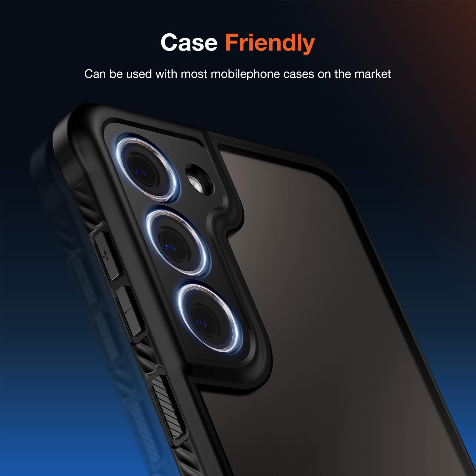 2-Pack 9H Hardness Auto-Alignment HD Camera Lens Protector for Samsung Galaxy S24 - Metal Ring Back Screen Camera Cover Film, Scratch-Resistant, Case Friendly (Black) - Perfect for Outdoor Activities & Travel Protection