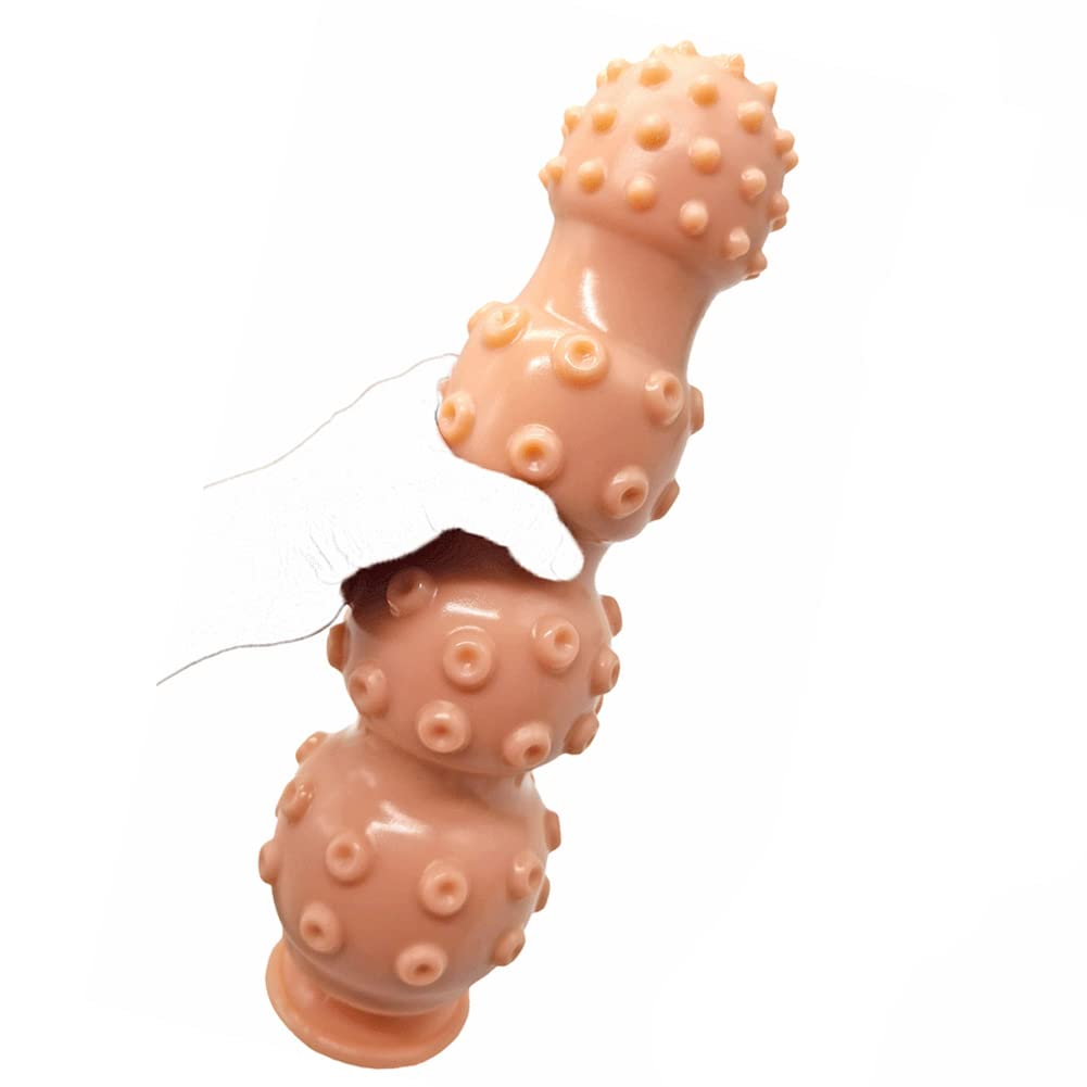 13.8 Inch Extra Long Anal Plug Dildo with Powerful Suction Cup - Flexible Silicone Butt Plug for Men & Women - Realistic Flesh Texture Adult Sex Toy - Perfect for Solo Play, Couples & BDSM Exploration