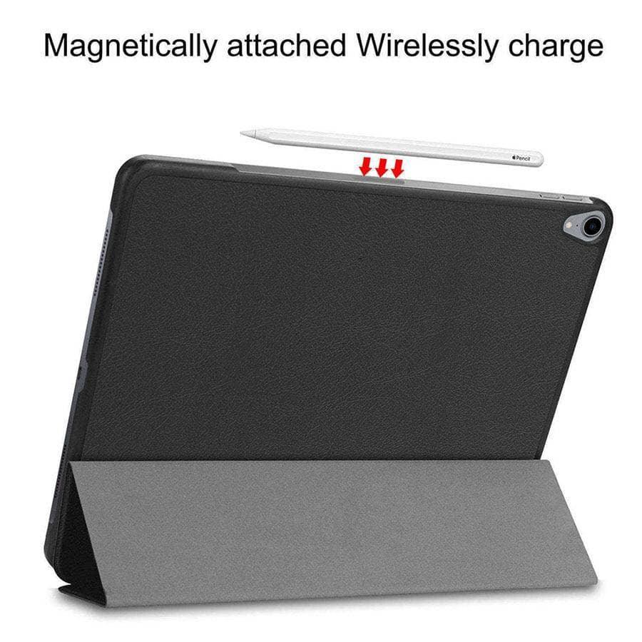 Premium Magnetic Leather Case for iPad Pro 12.9 (3rd Gen 2018) - Auto Sleep/Wake Cover with Flip Stand | Perfect for Work, Travel & Home Use