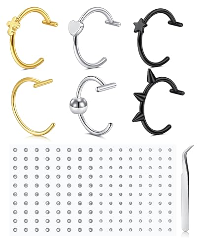A02-stick on stud+hoops-mix colors