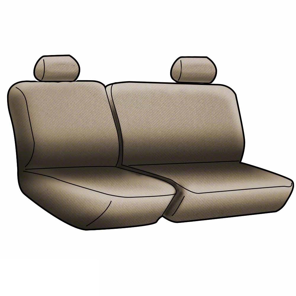 Coverking Rear 60/40 Bench Custom Fit Seat Cover for Select Subaru Forester Models - Rhinohide (Sand) | Durable Car Seat Protection for Pets, Kids & Spills | Perfect for Outdoor Adventures & Daily Commutes