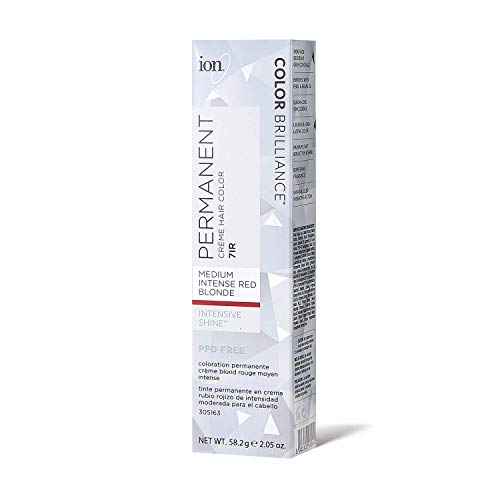 Ion 7IR Medium Intense Red Blonde Permanent Creme Hair Color - Vibrant Long-Lasting Dye for Brunettes & Blondes | Perfect for Salon-Quality Color at Home, Special Occasions & Bold Style Transformations