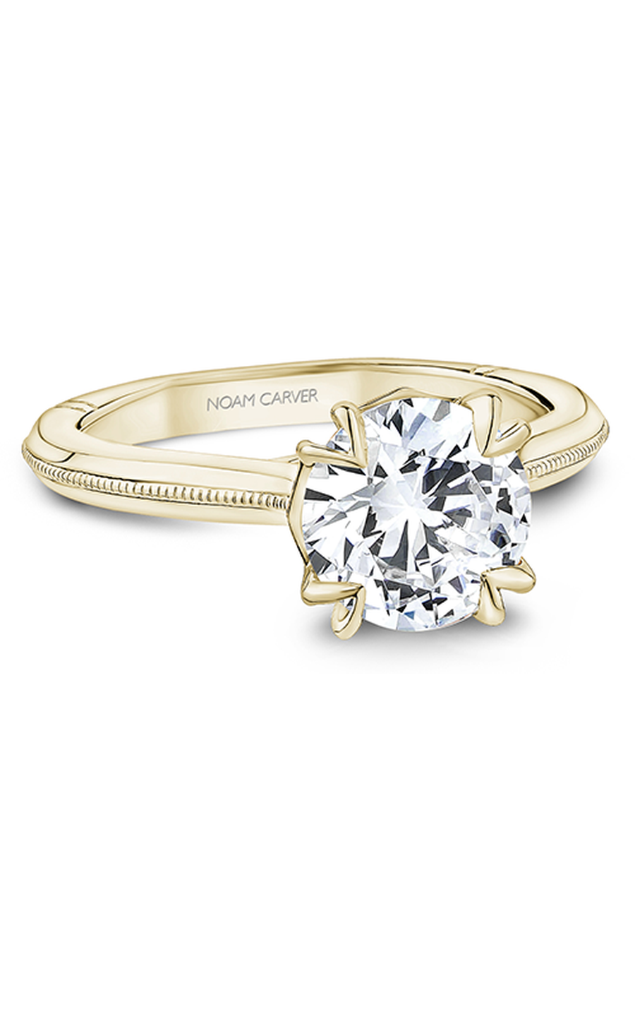 Noam Carver Atelier A010 01YA Diamond Engagement Ring - Elegant Solitaire Wedding Band for Proposals & Anniversaries