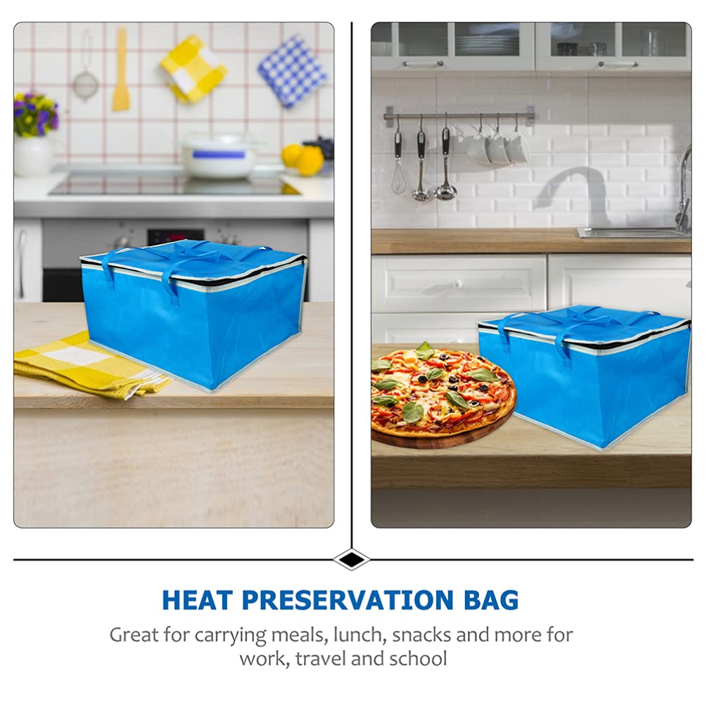 Large Insulated Food Bag - Reusable Thermal Picnic Cooler & Pizza Warmer with Zipper & Handles | Perfect for Restaurants, Travel, Grocery Shopping, Catering & Outdoor Activities