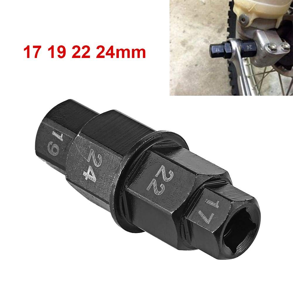 1050 Tiger Front Spindle Tool - Motorcycle Wheel Removal Tool for 17mm, 19mm, 22mm, 24mm Axle Hex Spindle - Heavy Duty Motorcycle Maintenance & Repair Tool for Front Wheel Service