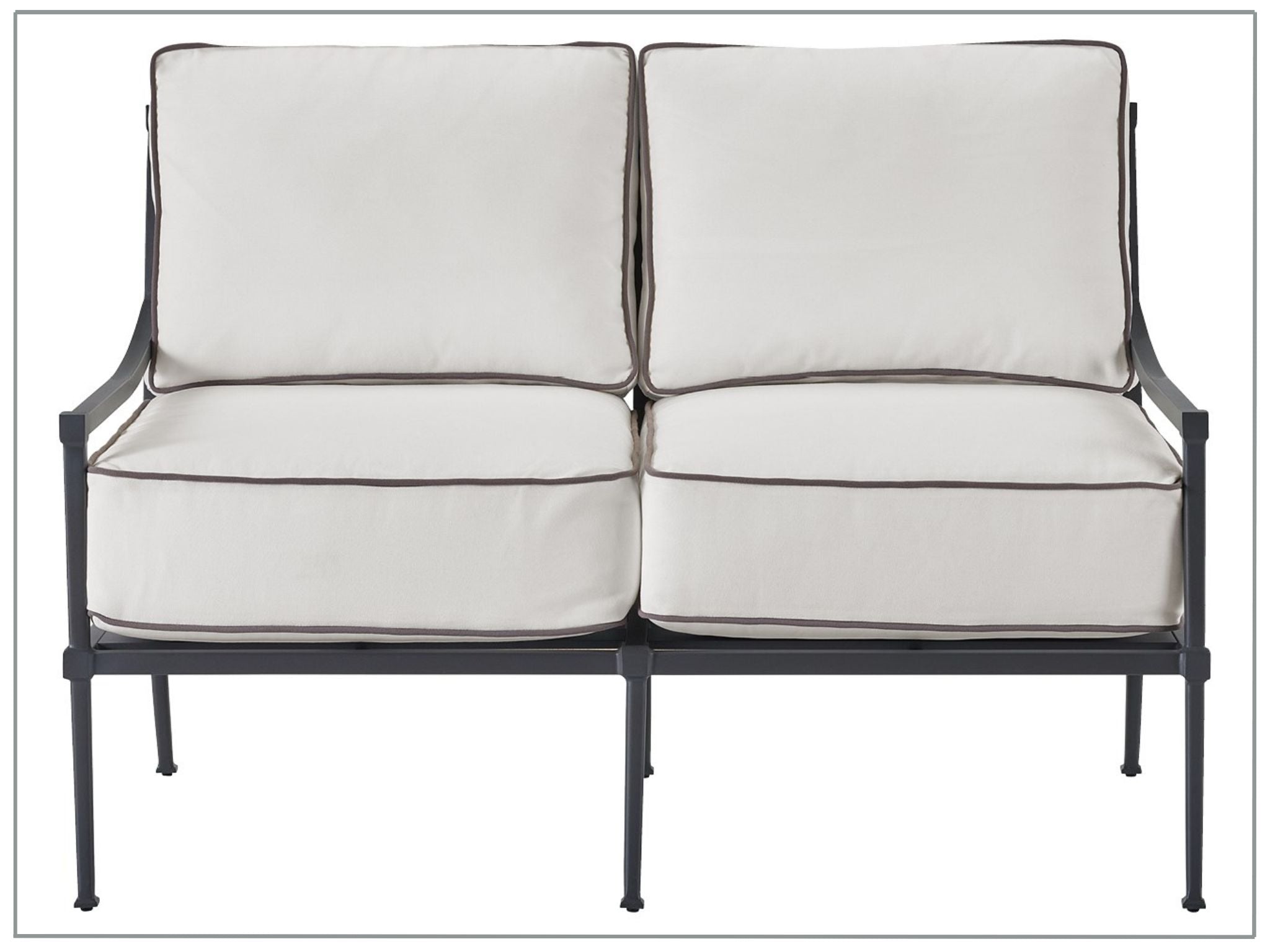 Universal Coastal Living Outdoor Seneca Loveseat - Water-Resistant Wicker Patio Furniture Set with Cushions, Perfect for Beach House, Poolside or Garden Relaxation