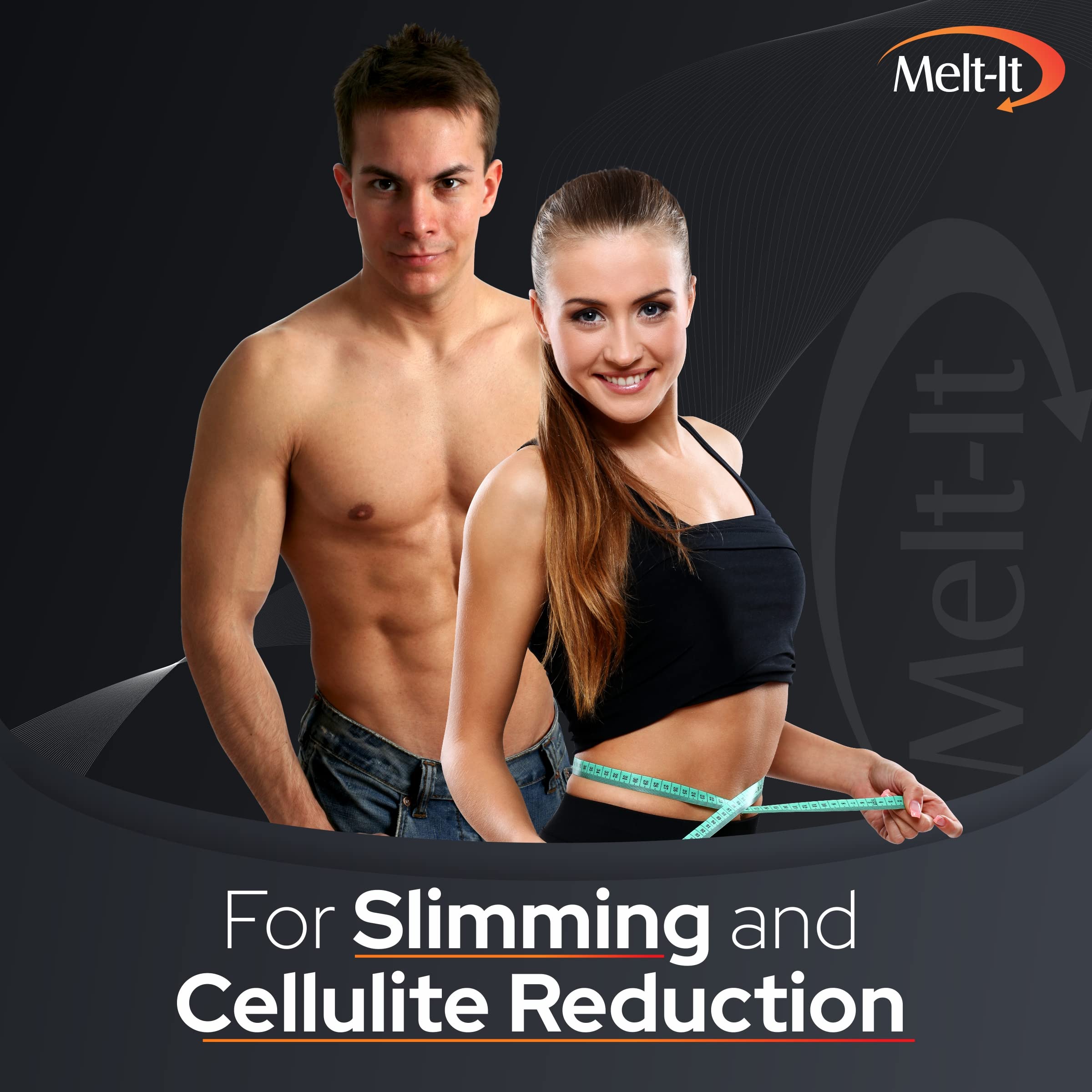 MELT-IT Anti-Cellulite & Slimming Oil for Body Contouring - 100ml Natural Formula for Thighs, Hips & Stomach - Perfect for Post-Workout Massage & Skin Tightening