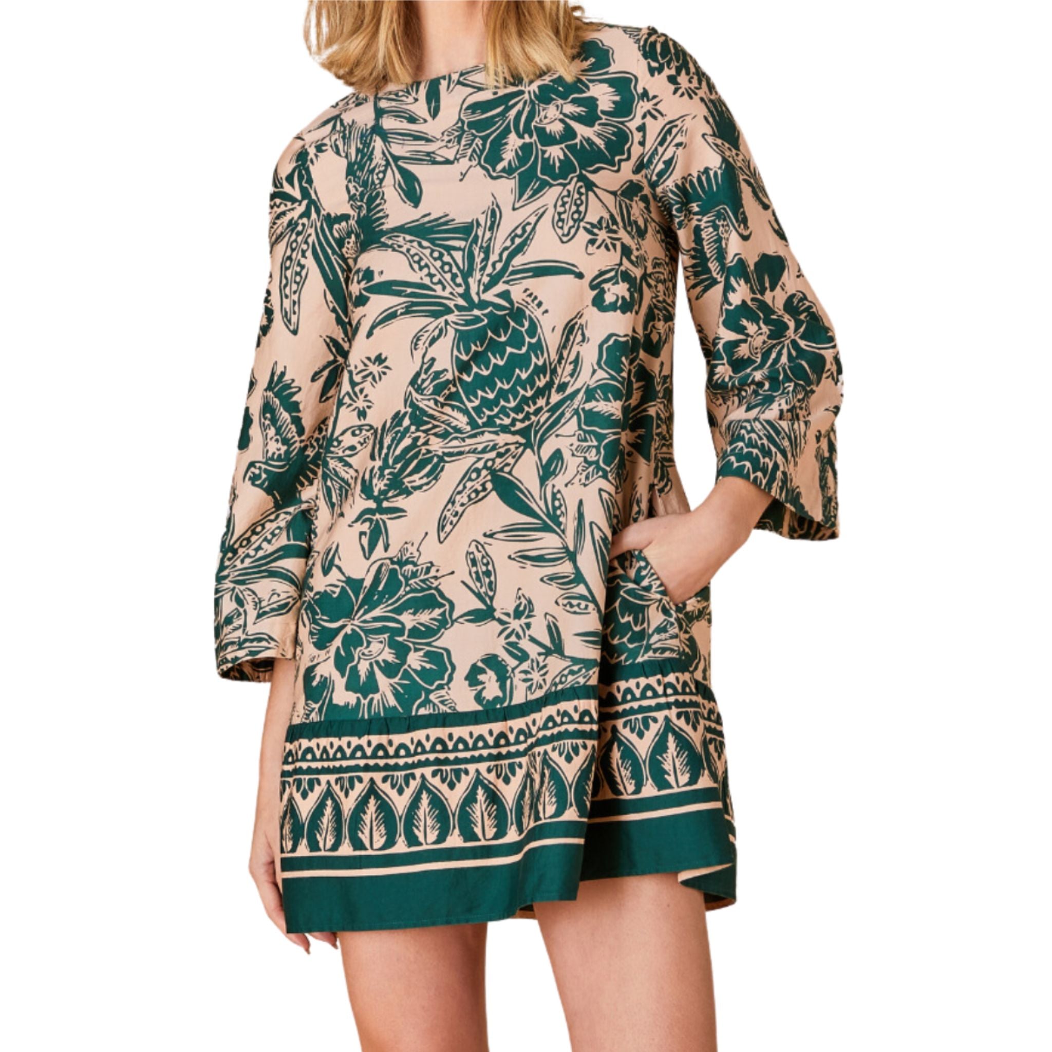 Stylish Indie Tropical Print Dress for Women - Floral Summer Boho Maxi Dress - Perfect for Beach Vacations, Music Festivals & Casual Outings