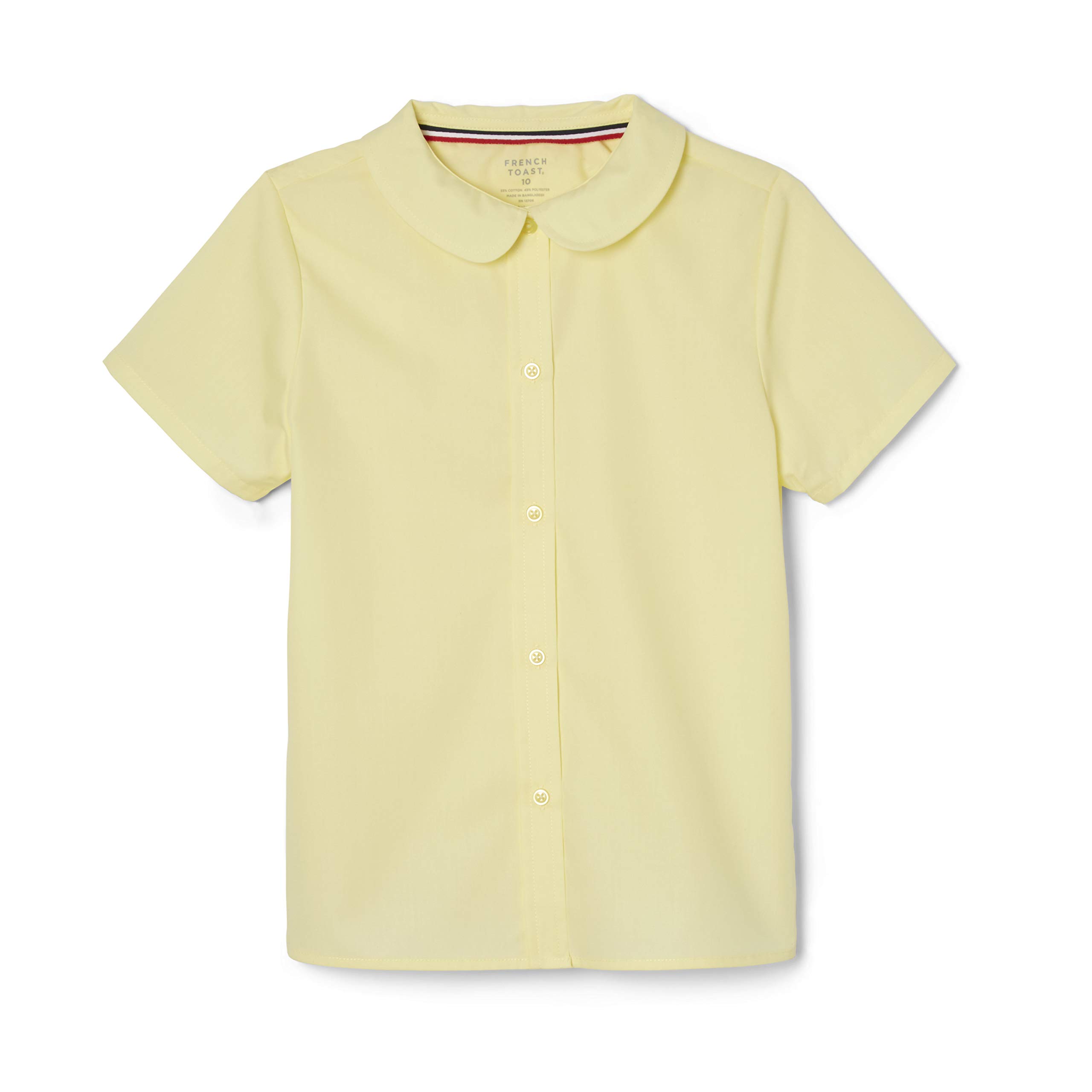French Toast Girl's Short Sleeve Peter Pan Collar Blouse - Classic & Plus Size Tops for School, Tea Parties & Special Occasions