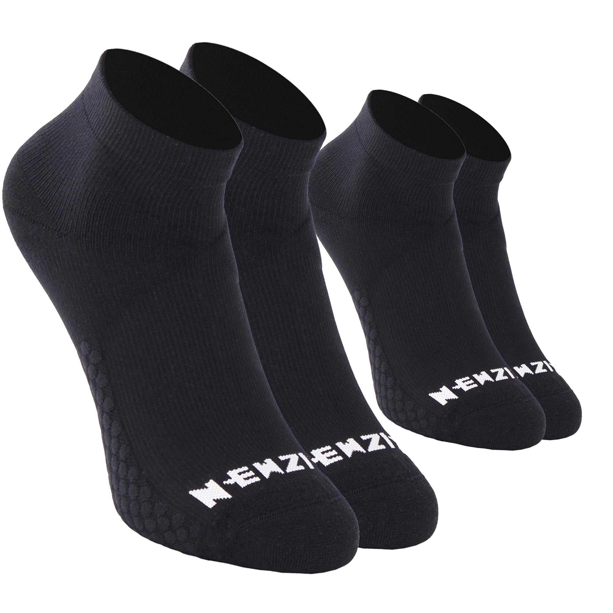 NEWZILL Ankle Compression Socks for Men & Women - Breathable Running Socks with Cushion & Arch Support - Ideal for Marathon, Hiking & Plantar Fasciitis Relief
