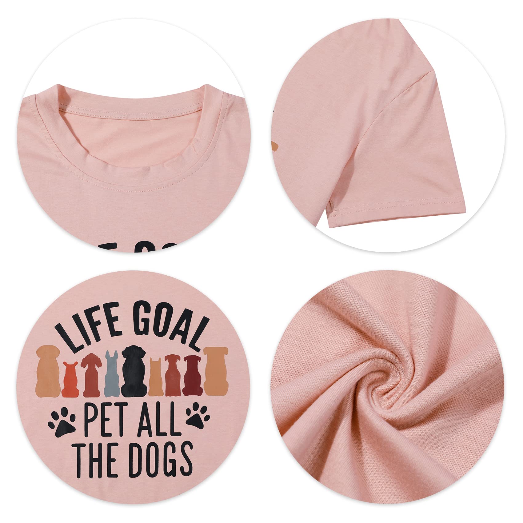 Funny Dog Mom T-Shirt for Women - Cute Dog Lover Shirt with Letter Print - Perfect Gift for Pet Owners - Wear to Dog Parks, Vet Visits & Puppy Playdates