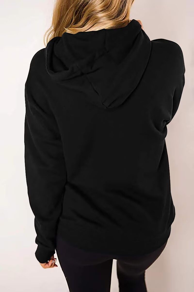 Lacozy Women's Casual Graphic Hoodie - Long Sleeve Lightweight Sweatshirt for Fall | Cozy Lounge Wear, Street Style & Everyday Outfits