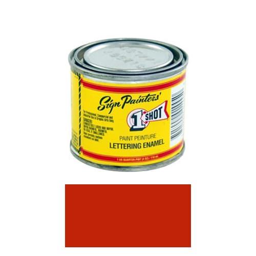 One Shot Bright Red Quarter Pint - High-Quality Acrylic Paint for Artists & DIY Crafts | Perfect for Canvas, Wood, Fabric & Home Decor Projects