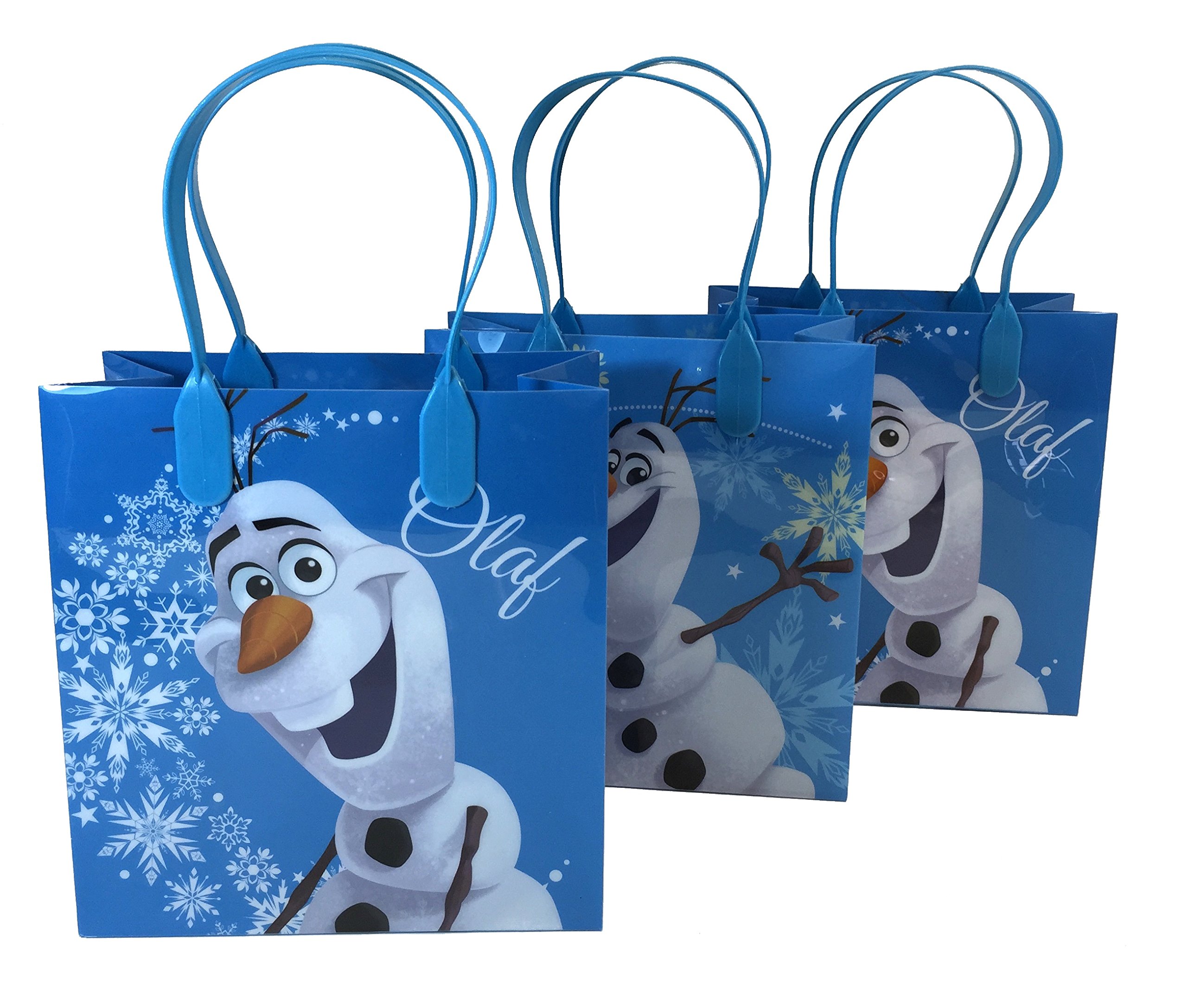 Disney Nickelodeon Marvel Birthday Party Favor Bags - 12pcs Olaf Themed Blue Goodie Bags for Kids Birthday Party Supplies | Perfect for Birthday Celebrations, School Events & Gift Giving