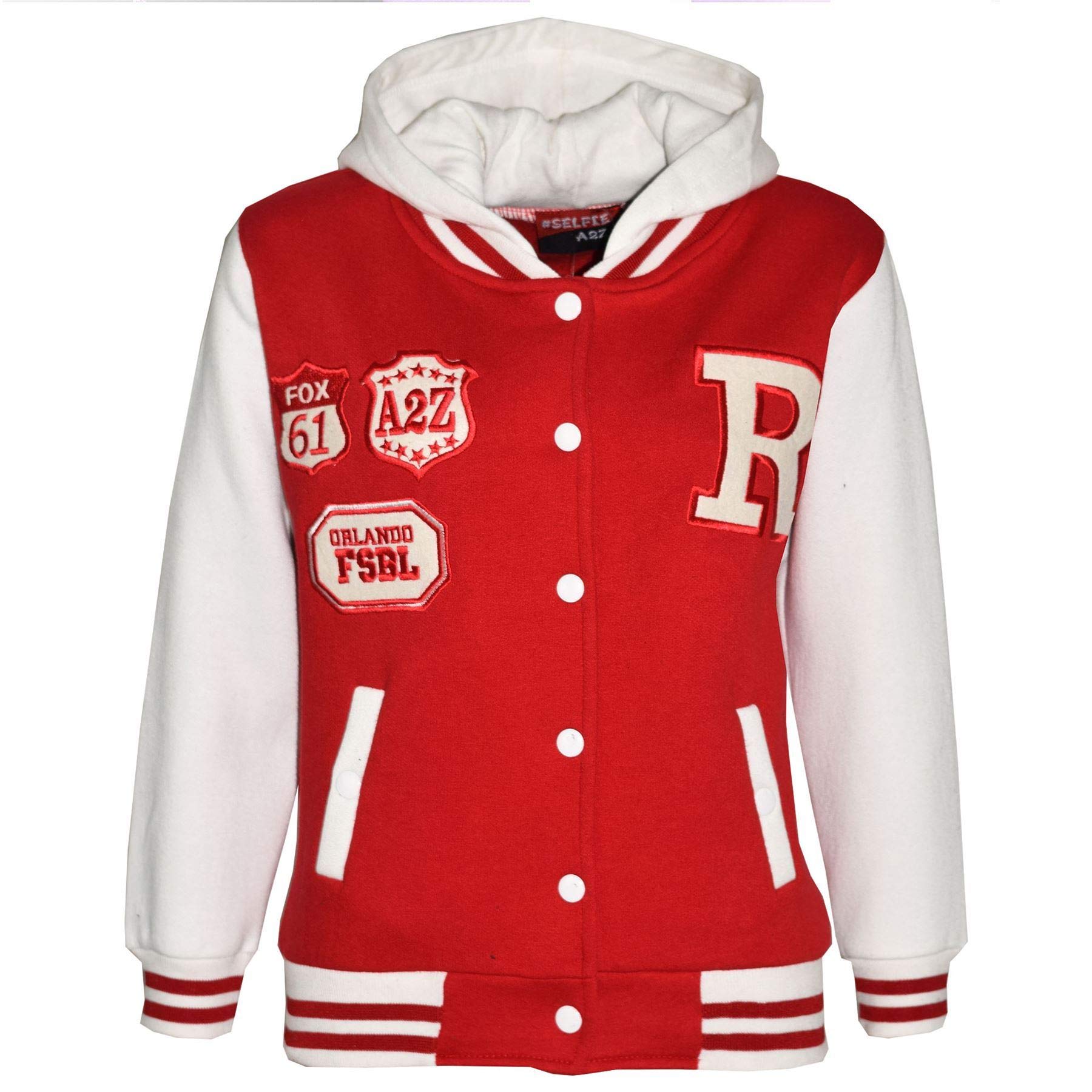 Fashion Fox Baseball Tracksuit Set - Red Contrast Jacket & Joggers for Men (Size 7-8) | Comfortable Athletic Wear for Training, Games & Casual Street Style