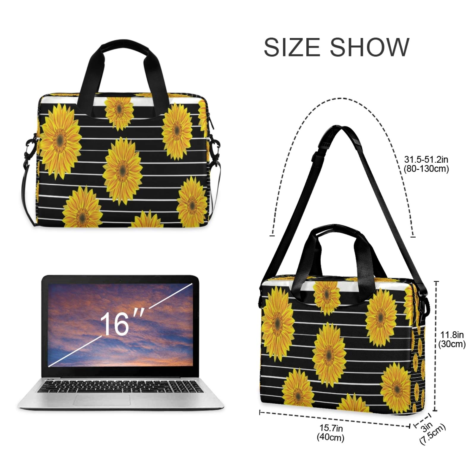 Stylish Laptop Bag for 13-15.6 Inch Notebooks - Waterproof Laptop Sleeve with Padded Protection, Lightweight Computer Carrying Case for Work, School & Travel (Perfect for MacBook, Dell, HP & More)