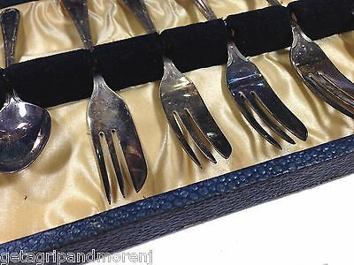 Vintage EPNS Silver Plated Dessert Flatware Set in Original Box - England Made - Perfect for Fine Dining, Tea Parties & Collectors