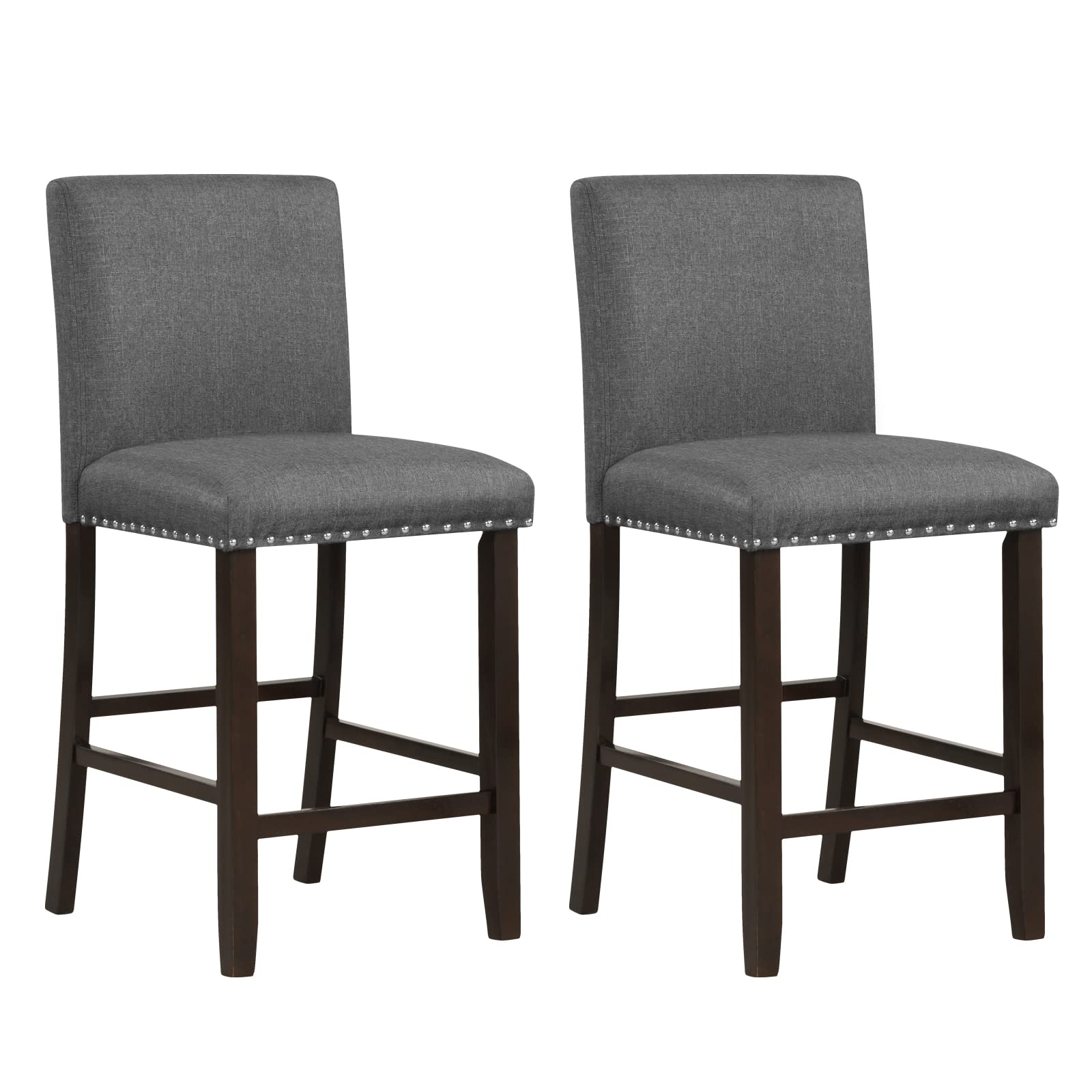 COSTWAY 2-Pack Bar Stools, 25.5