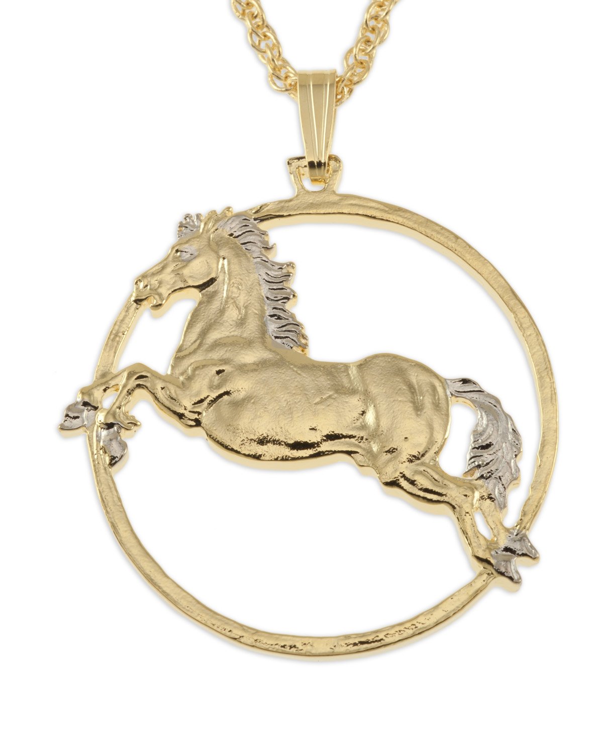 Lucky Chinese Coin Horse Pendant Necklace - Handcrafted Sterling Silver Jewelry for Women, Perfect Gift for Birthday, Anniversary & Special Occasions