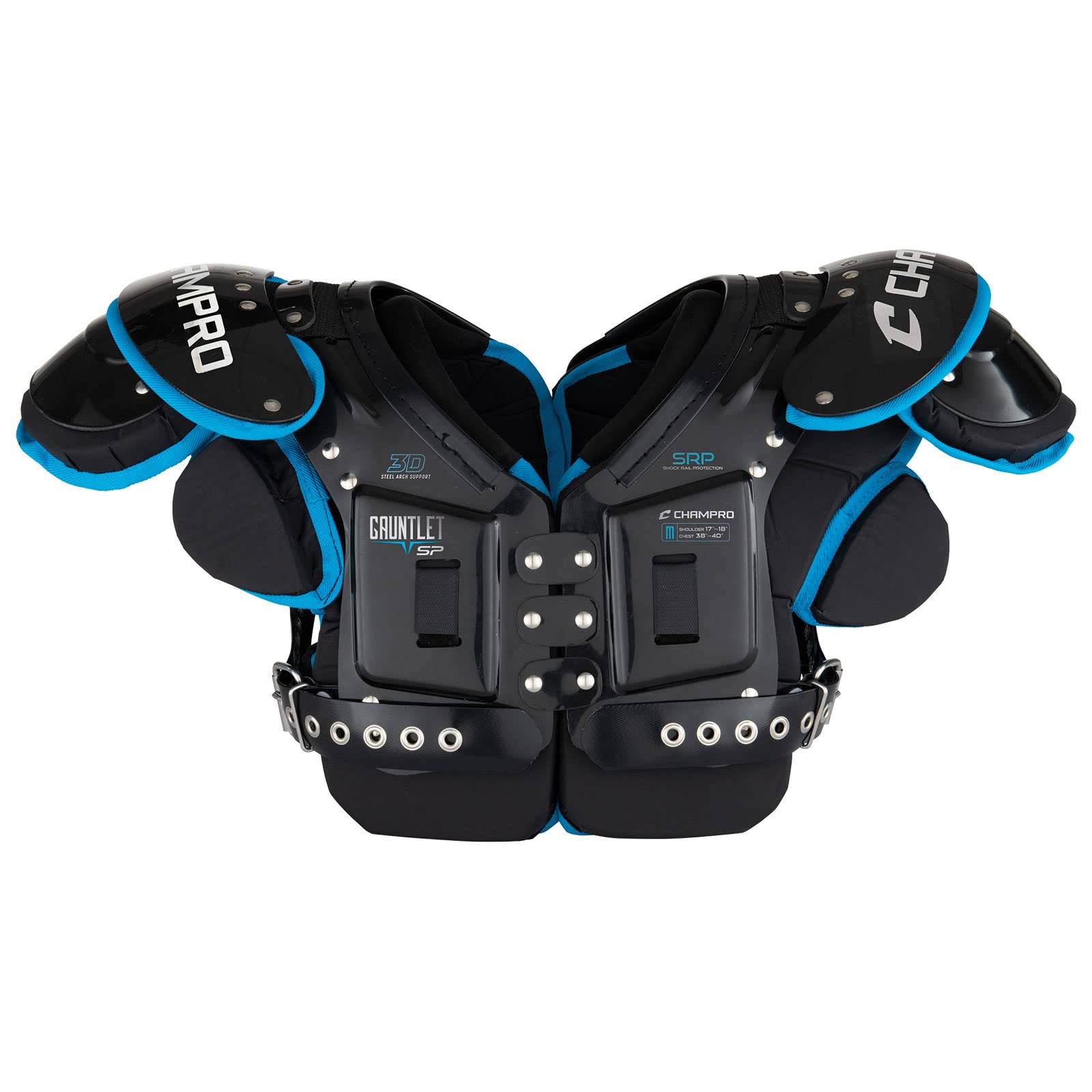Champro Gauntlet Skill Football Shoulder Pads - Youth & Adult Protective Gear for Quarterbacks, Receivers - Lightweight & Durable for Training & Games