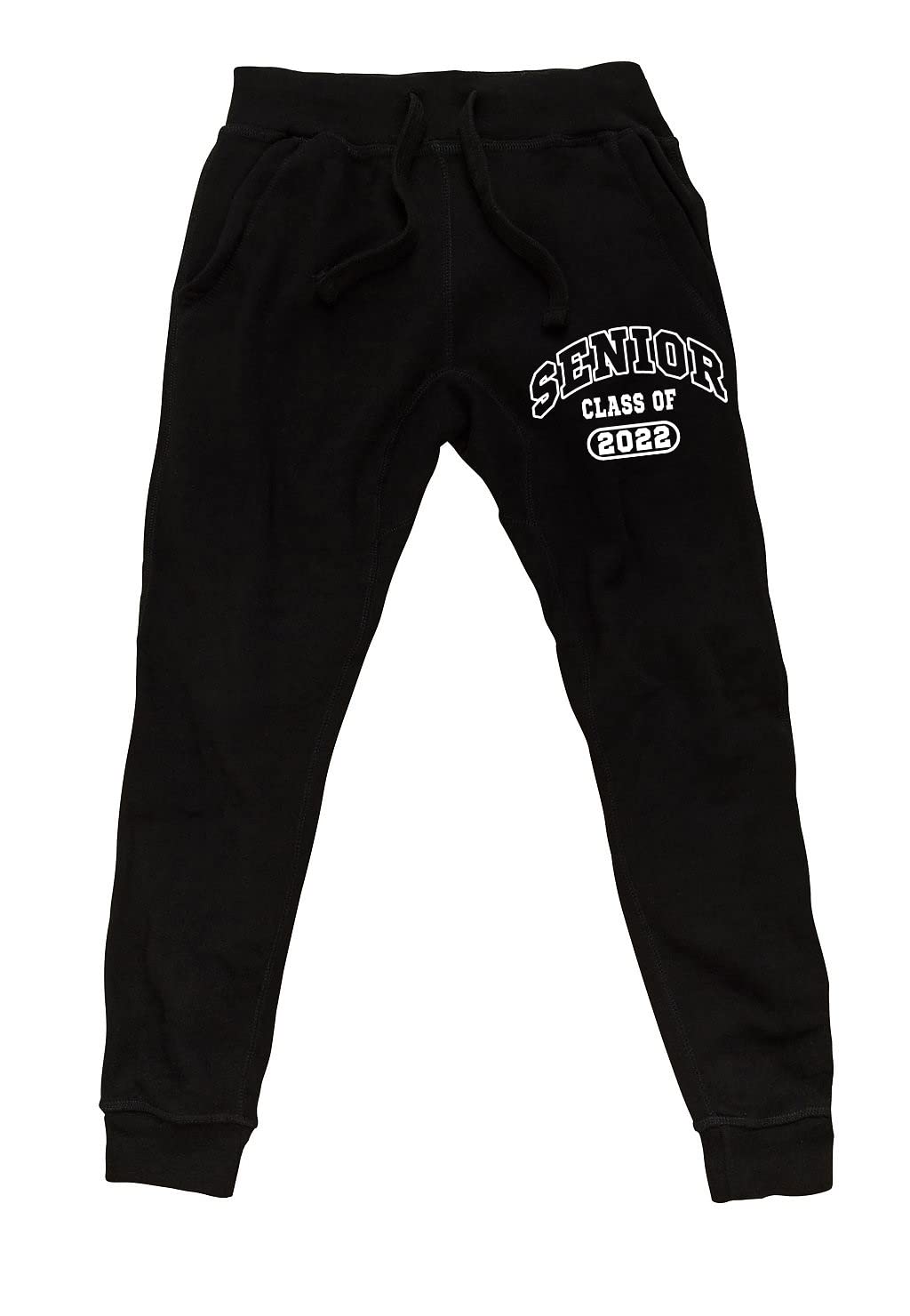 Koyotee Men's Senior Class of 2022 Black Fleece Jogger Sweatpants - Comfortable Lounge Pants for Graduation, Casual Wear & Relaxing at Home