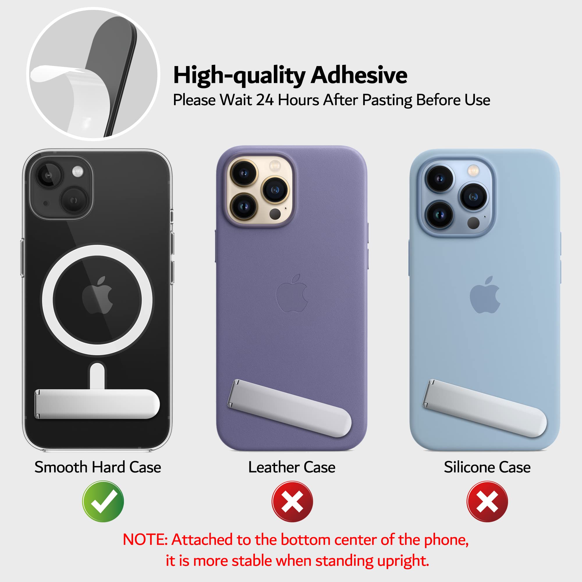 PZOZ Adjustable Phone Kickstand - Vertical & Horizontal Stand for iPhone 16/15/14/13/12/Pro Max/Mini/SE & Samsung Galaxy S22 - Silver | Perfect for Desk Work, Video Calls, Gaming & Hands-Free Viewing