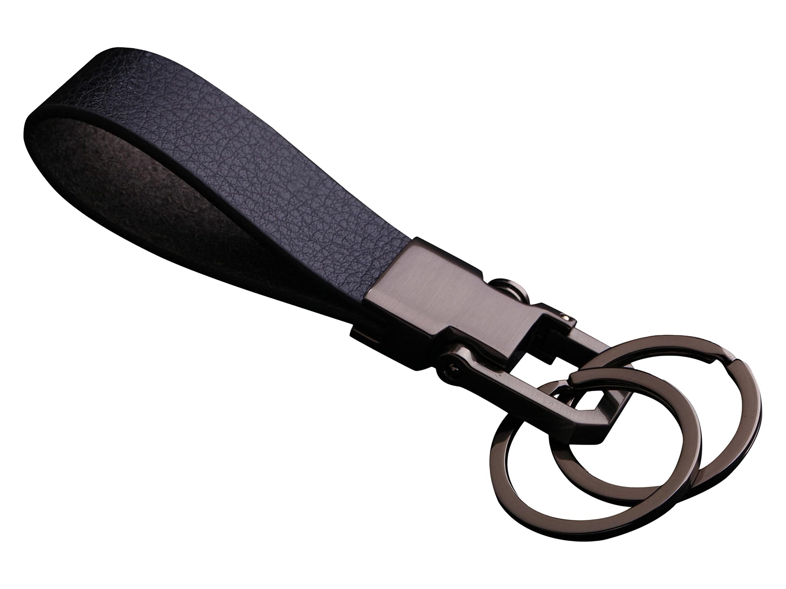 Cerbery Premium Leather Keychain with Rings - Durable Key Holder & Keyring for Car Keys, House Keys - Perfect Gift Box Included for Men & Women - Ideal for Everyday Use, Travel, and Gifting