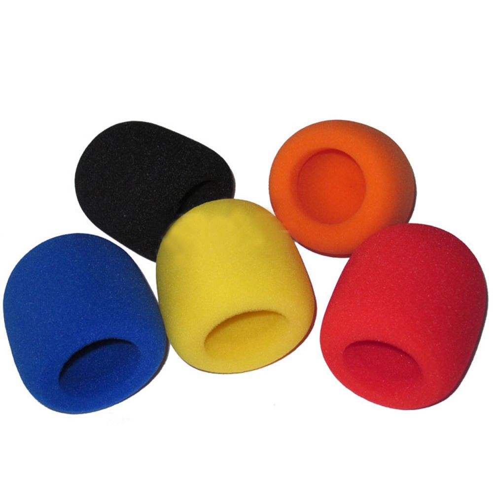 Bolymic Foam Windscreen Mic Filter - 5 Pack for Handheld Microphones - Professional External Microphone Cover - Perfect for Podcasting, Live Streaming & Studio Recording