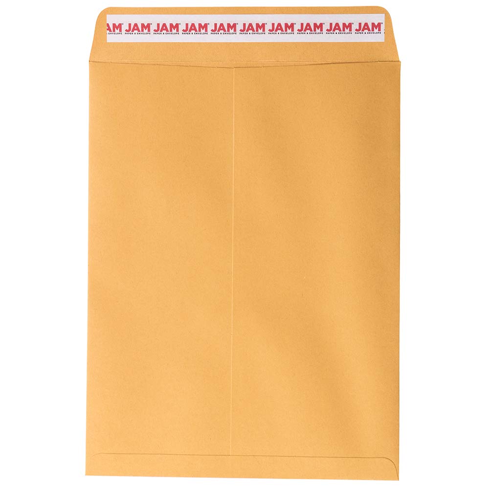 JAM PAPER 9 x 12 Open End Catalog Premium Envelopes with Peel & Seal Closure - Brown Kraft Manila - Bulk 250/Box - Perfect for Business Mailings, Office Documents & Direct Marketing Campaigns