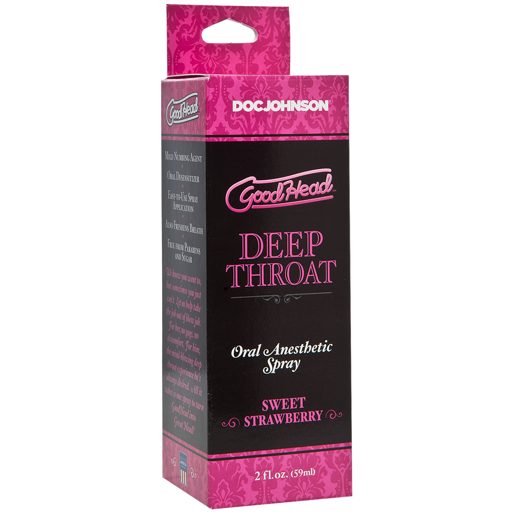 GoodHead Deep Throat Flavored Oral Anesthetic Spray - Long Lasting Numbing Spray for Oral Sex & Intimate Play, Perfect for Couples & Adult Use