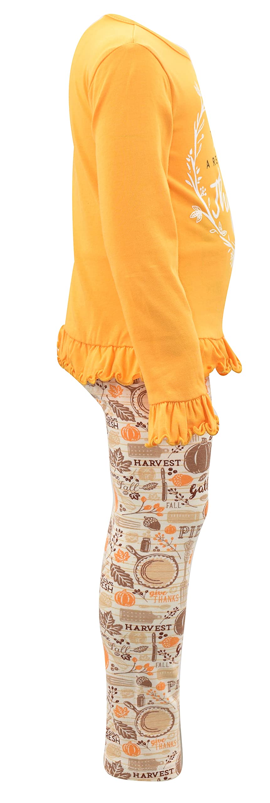 Girls 2-Piece Leggings Outfit with Ruffle Waist - Toddler Clothes Set for Playtime