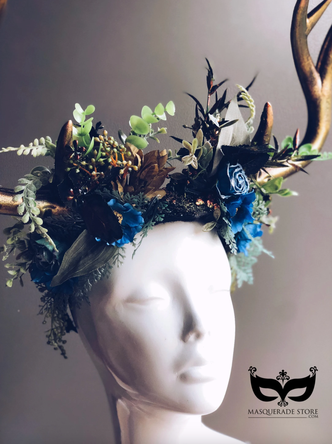 Deer Antler Headdress for Women - Natural Antler Crown for Pagan & Wiccan Rituals, Ostara Celebrations, Cosplay, and Boho Fashion Accessories