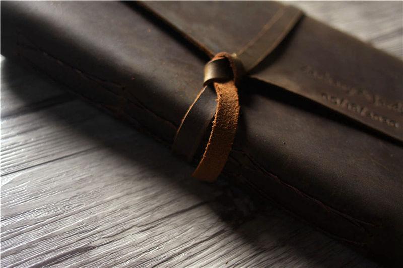 Personalized Leather Funeral Guest Book - Elegant Memorial Guestbook for Funeral Services, Memorials & Celebrations of Life - Custom Engraved Keepsake for Condolences & Tributes