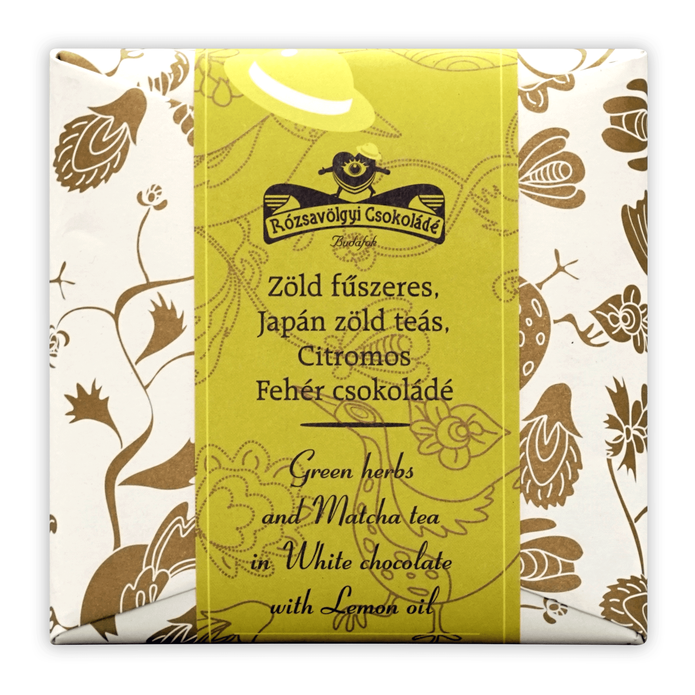 Premium White Chocolate Bar with Spices, Lemon Oil & Matcha - Gourmet Artisan Chocolate for Gifting, Desserts & Relaxation