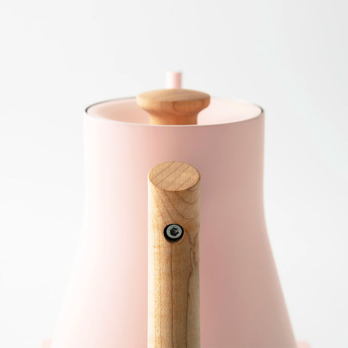 Fellow Stagg EKG Electric Gooseneck Kettle - Precision Temperature Control for Pour Over Coffee, Tea & Specialty Brewing | 120V Fast Heating, Pink & Maple Wood Handle | Perfect for Home Baristas & Coffee Enthusiasts
