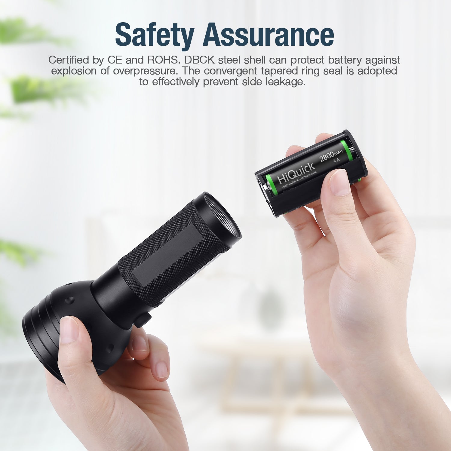 HiQuick 2800mAh AA & 1100mAh AAA Rechargeable Batteries Combo (4+4 Pack) - High Performance 1.2V NiMH Batteries for Cameras, Toys, Flashlights & Electronics