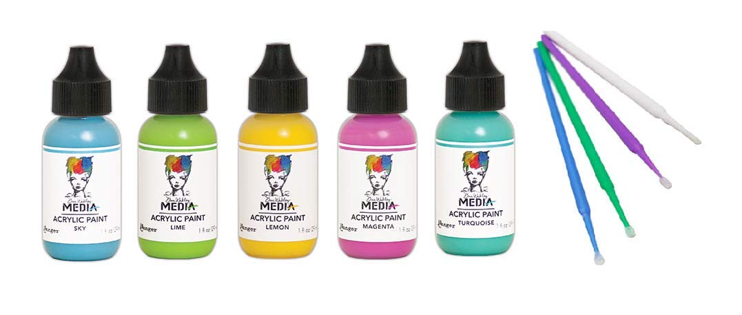 Ranger Acrylic Paint Set - 5 Bright Colors for Canvas & DIY Art Projects