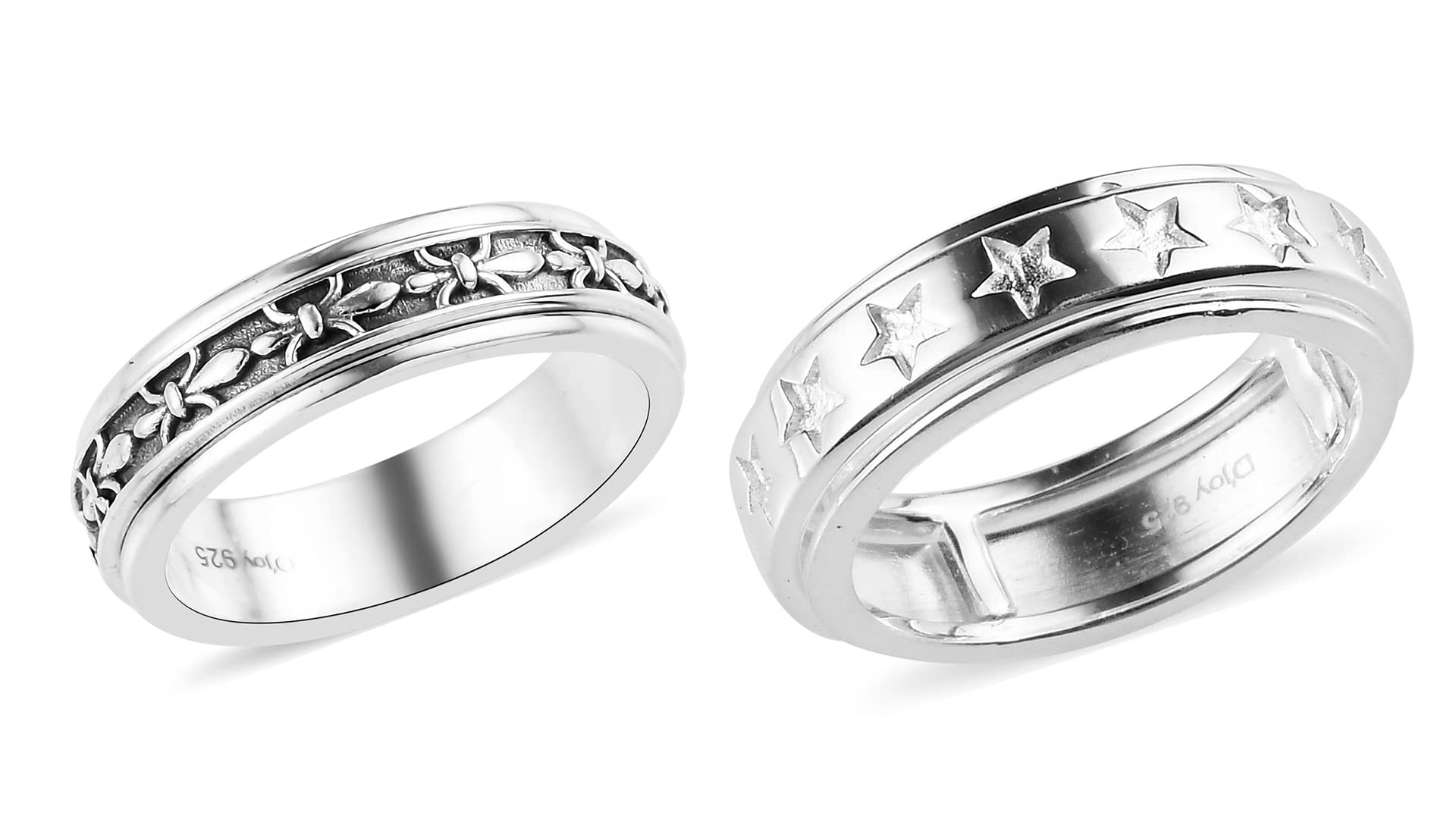 925 Sterling Silver Spinner Ring for Stress Relief - Handmade Boho Meditation Jewelry for Women & Men | Unique Oxidized Tribal Design - Perfect for Anxiety Relief, Yoga & Mindful Gifting