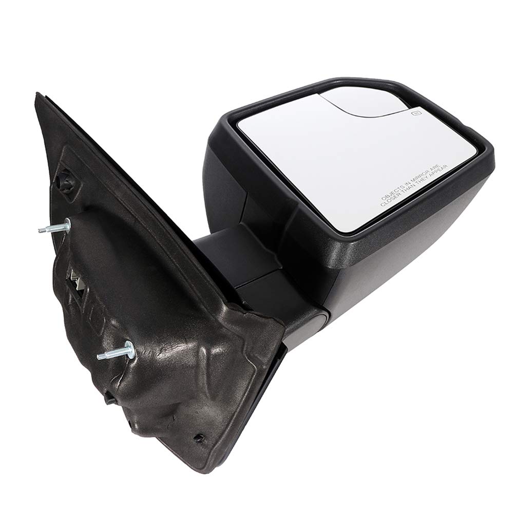 2015-2019 Ford F150 Power Adjustable Heated Towing Mirrors with Turn Signal - Black Housing Manual Folding & Telescoping Pair (Left & Right) - Perfect for Truck Towing, Highway Driving & Enhanced Visibility